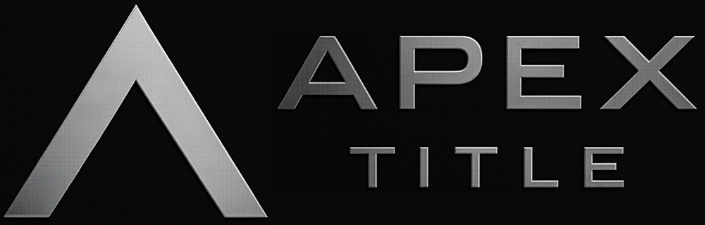 Apex Title logo with stylized "A".